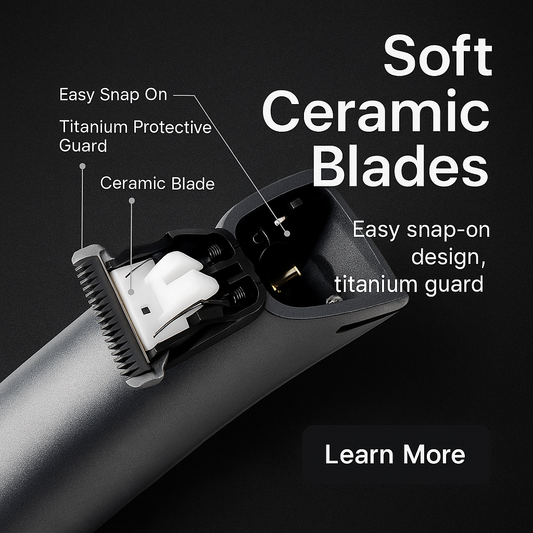 Electric Body Groomer – Safe Ceramic Blade, Wet/Dry Use