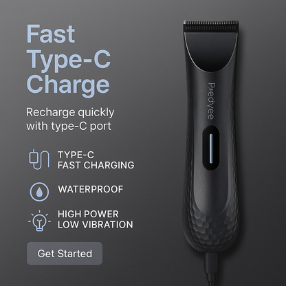 Electric Body Groomer – Safe Ceramic Blade, Wet/Dry Use